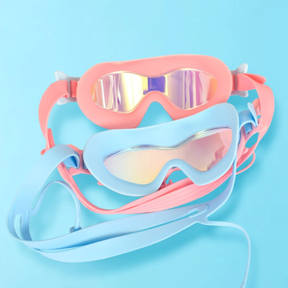 Children Swim Eyewear Anti UV with Earplugs Swimming Glasses Suit Waterproof Silicone Elastic
