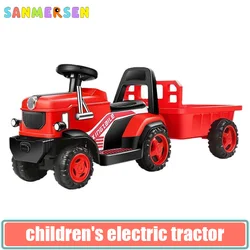 Children's Electric Tractor Off-road Car Automobile Charging 4 Wheels Motorcar Ride Cars For Kids Electric Tractor Boy Present