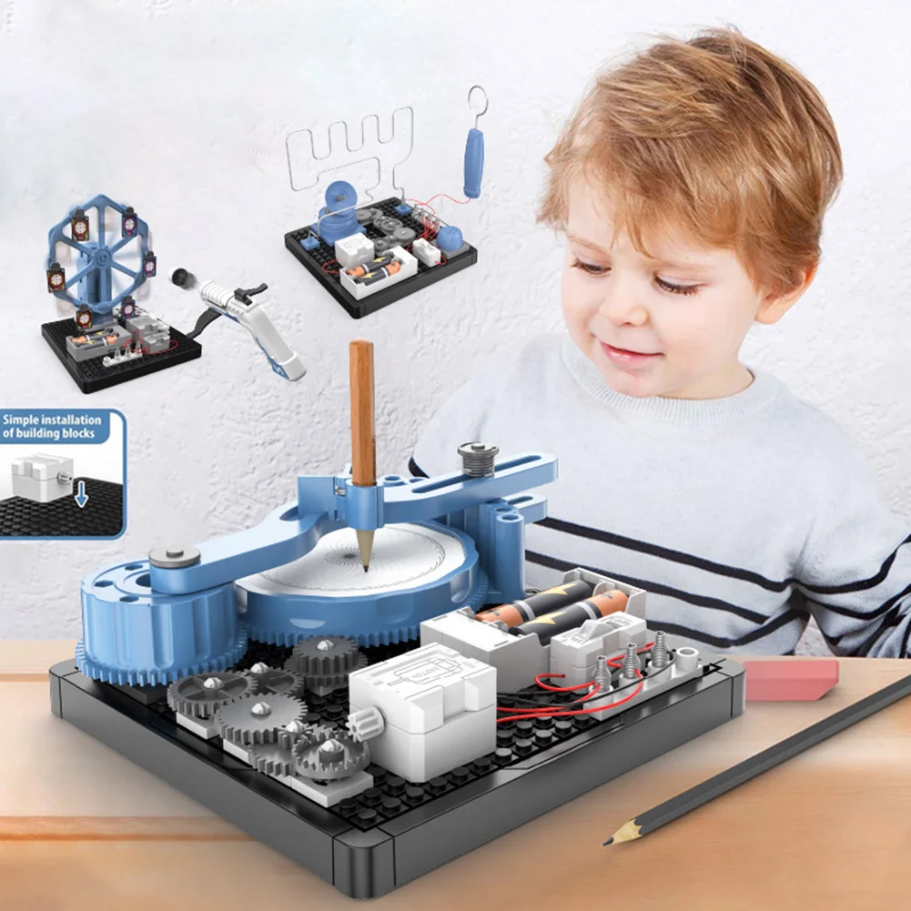 Assembly Circuit Toys Early Educational Toys Construction Learning Electronic Electromagnetic Maze for Kids Child