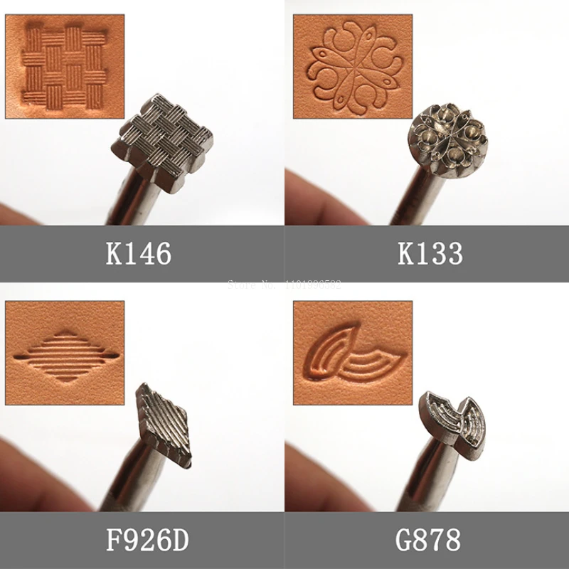 Leather Pattern Embossing Alloy Punch Head DIY Leather Crafts Bag/clothing/shoes/belt/watch Band Engraving Press Printing Tool leather letter punch leather craft stamps