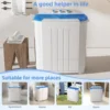 Washing Machine, Twin Tub Washing Machine Laundry Compact Washer spinner Combo with 14lbs capacity, 9Lbs Washer and 5Lbs Spinner 6