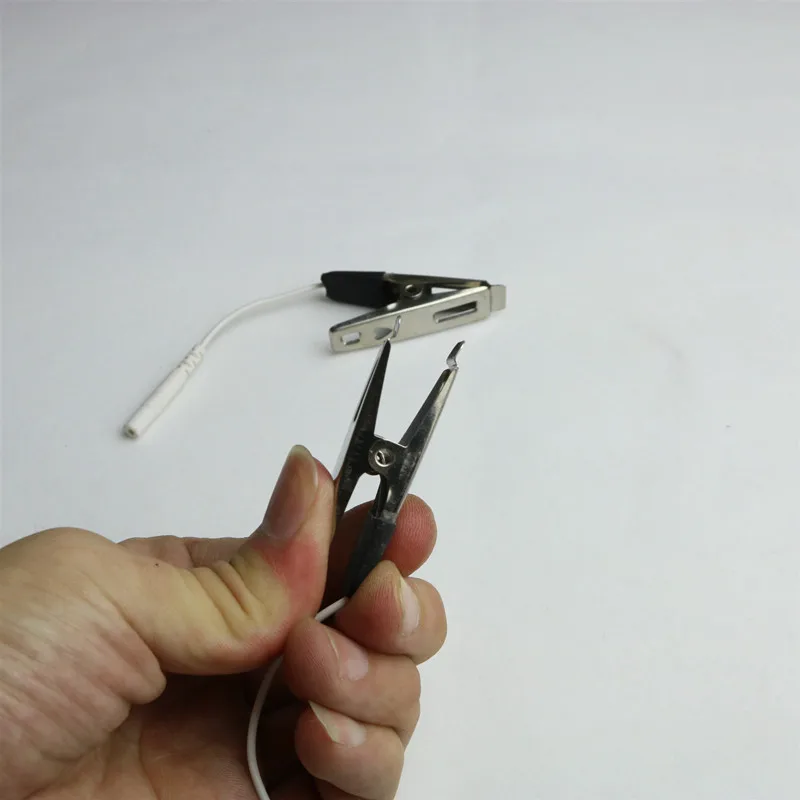 E-Stim Electrosex Nipple Clamps Electro Play Single Pole Electrode Sex Toys