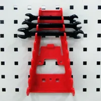 Red Wrench Organizer Plastic Wrench Organizer Tray Sockets Storage Tools Rack Sorter Standard Spanner Holders Wrench Holder 2