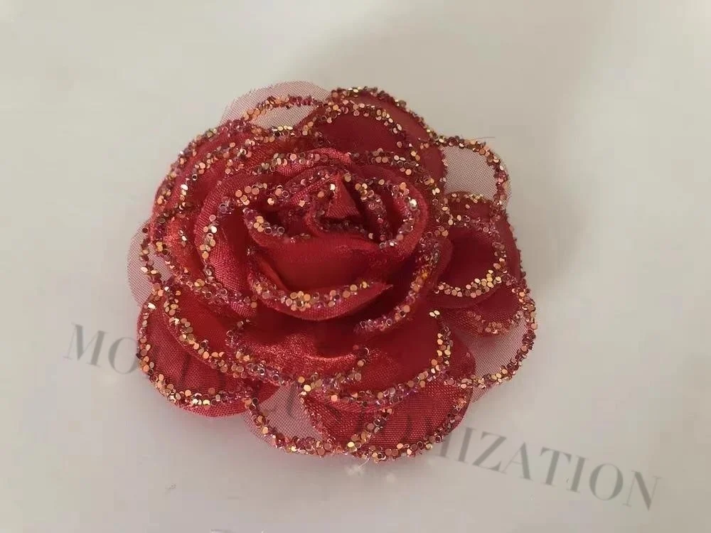 2024 Neue Don Quijote Variante Rot-Schwarzes Diamantbesetztes Dreischichtiges Romantisches Ballett Professionelles Aufführungs-Tüllkleid – Detail 9