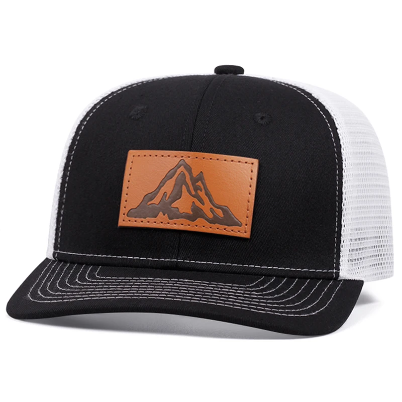 2025, modischer und einfacher neuer Mesh-Hut, Richardson Label Mountain, bedruckt, flache Kante, Baseballmütze, Outdoor-Freizeit-Sonnenschutzhut – Detail 3