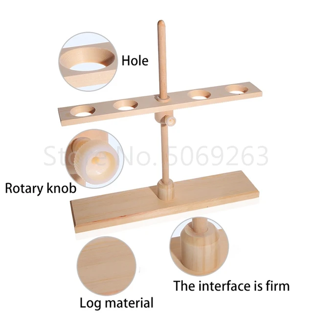 1 Darabos Fa 2 Lyuk Vagy 4 Pórusméret 25 Mm -Es Tölcsérállvány Tartó Állvány Laboratóriumi Kellékek - Image 3