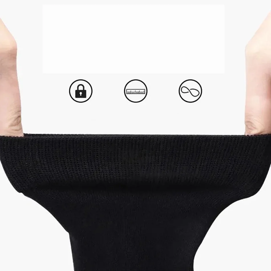 Cotton Socks 10 Pairs Men's Black Business Soft Breathable Summer Winter for Male Plus Size 38-47