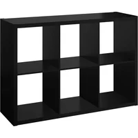 6 Cube Storage Shelf Organizer Bookshelf with Open Back, Vertical or Horizontal, Easy Assembly, Wooden Bookcases 1