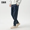 Semir 2024 Jeans Men Spring Elastic Drawstring Daily Simple Commuting Classic Trousers Fashion Trend Retro Washed Pants 3