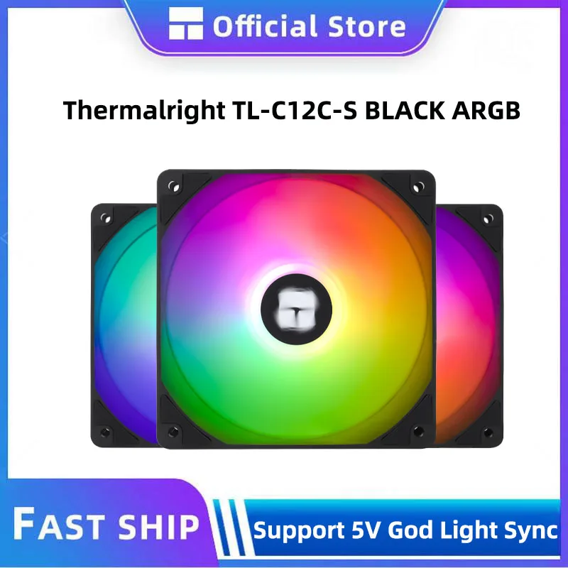 

Thermalright TL-C12C-S X3 black argb12cm case phantom low noise fan