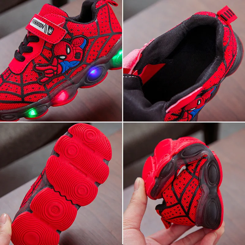 Sports Shoes Baby Shoes Kids Sneakers Kids Shoes Kids Sports Shoes Disney Children Luminous Shoes For Boys Gilrs New LED Lighted Soft Spring Baby Kids Sneakers Infant Tennis Breathable