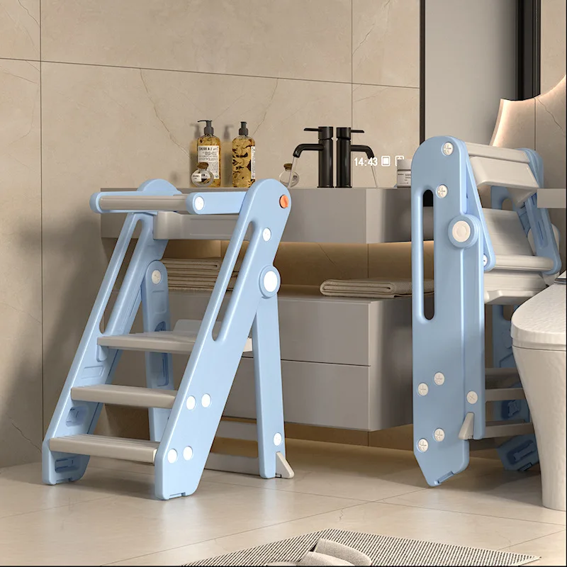 Children climb foot stool Baby toiletries step stool foldable baby learn some hand-washing stairs