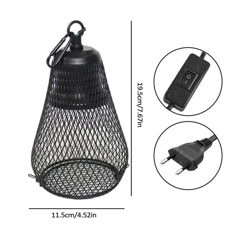 Reptile Anti-Scald Lamp Covers Heating Lamp Lampshade Ceramic Light Bulb Enclosure Safe And Durable Heating Lampshade for reptile heat lamp