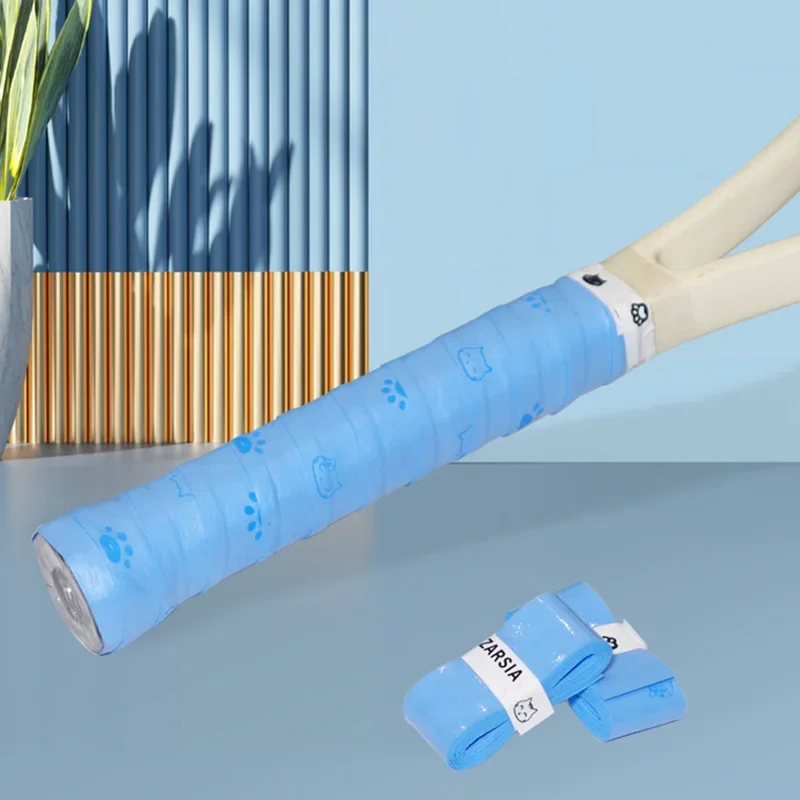 ZARSIA New Sticky Cat Paw Sweat Absorbent Band Overgrip Tennis Badminton Racket Hand Glue Soft Non Slip 10PCS
