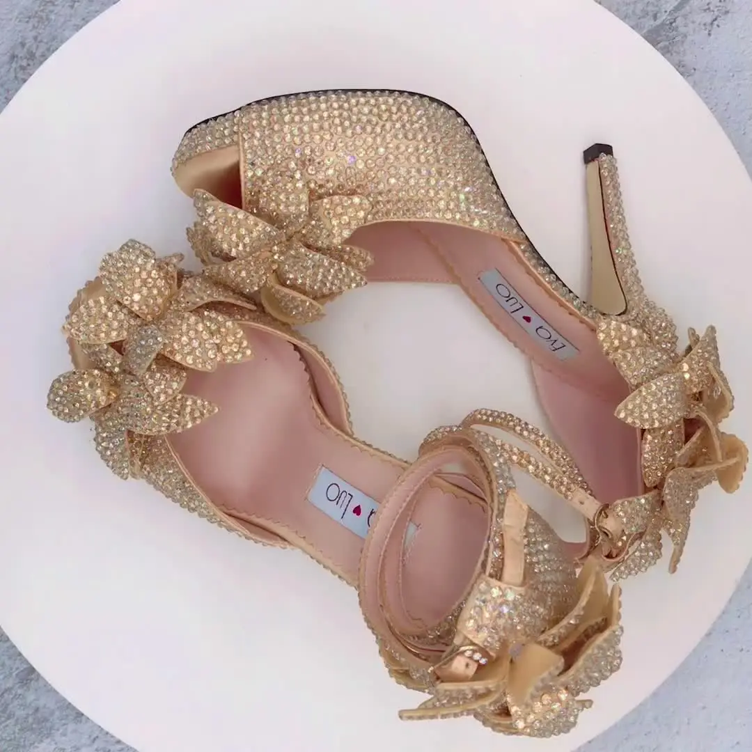 BS1628 New Design Customizable Women Shoes Floral Bridal