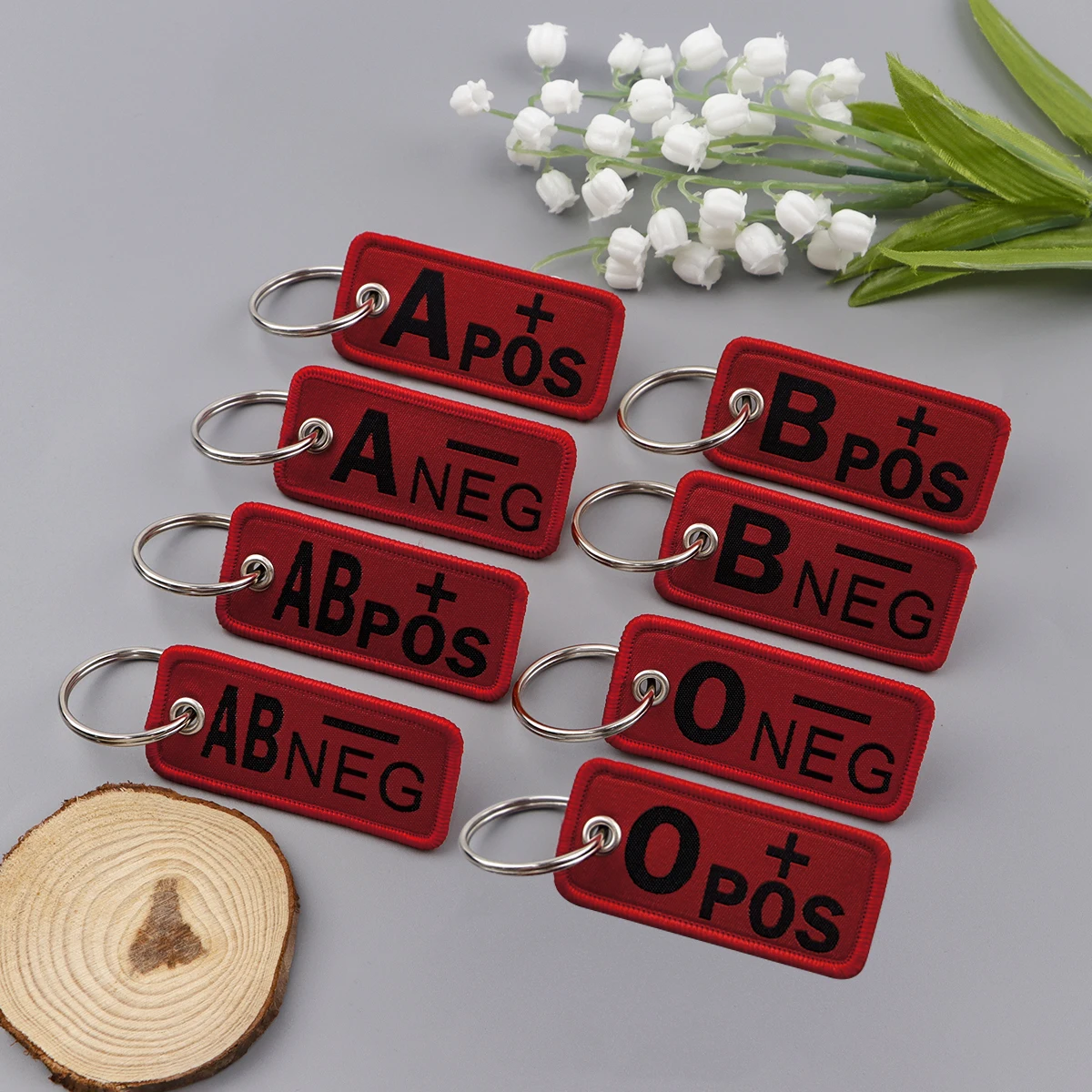 Red Quote Series Embroidered Keychain with Cool Letter Quotation - Stylish Keyring Accessory