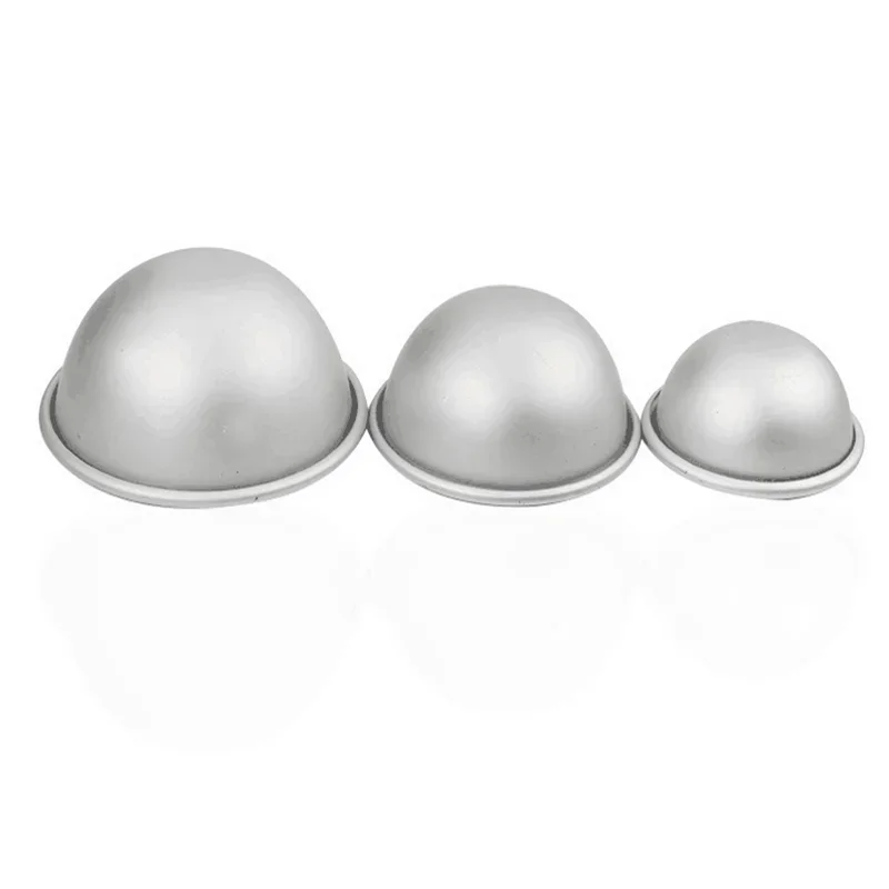 2PCS Round Aluminium Alloy Ball Bath Bomb Molds DIY Tool Bath Bomb Salt Ball Homemade Crafting Gifts Semicircle Sphere Mold bath bomb molds