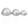 2PCS Round Aluminium Alloy Ball Bath Bomb Molds DIY Tool Bath Bomb Salt Ball Homemade Crafting Gifts Semicircle Sphere Mold 5