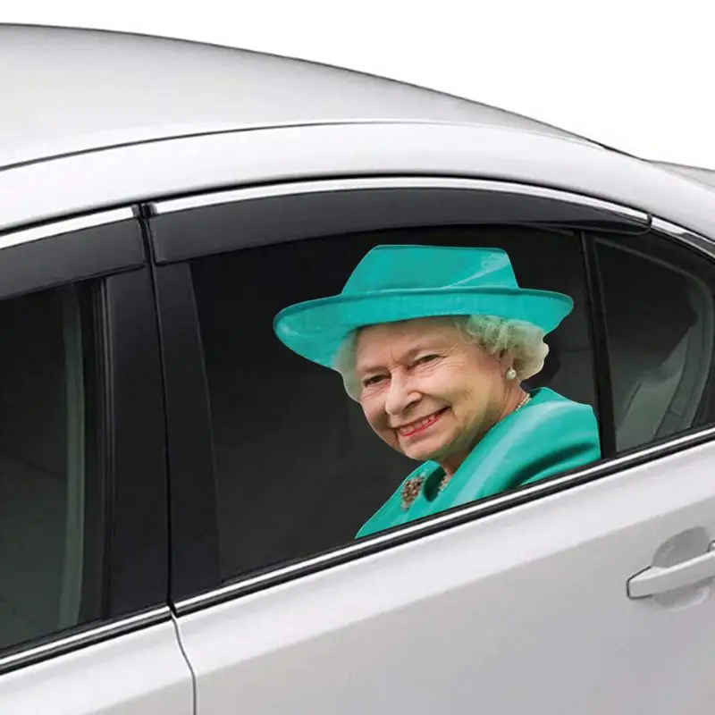 Queen Car Window Decal Queen Elizabeth Car Sticker Of England Window Wall Stickers Waterproof Decal Decoration
