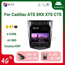 

10.4 Inch Tesla Style Screen Android 9 Car Stereo Radio Head Unit For Cadillac ATS SRX XTS CTS 2013-2018 GPS Navigation With DVD