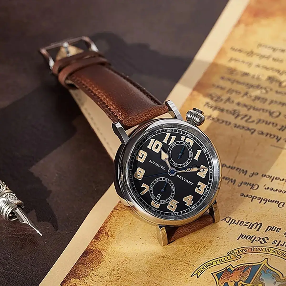 Baltany 1935 Retro Men's Automatic Mechanical Watch Miyota 9122