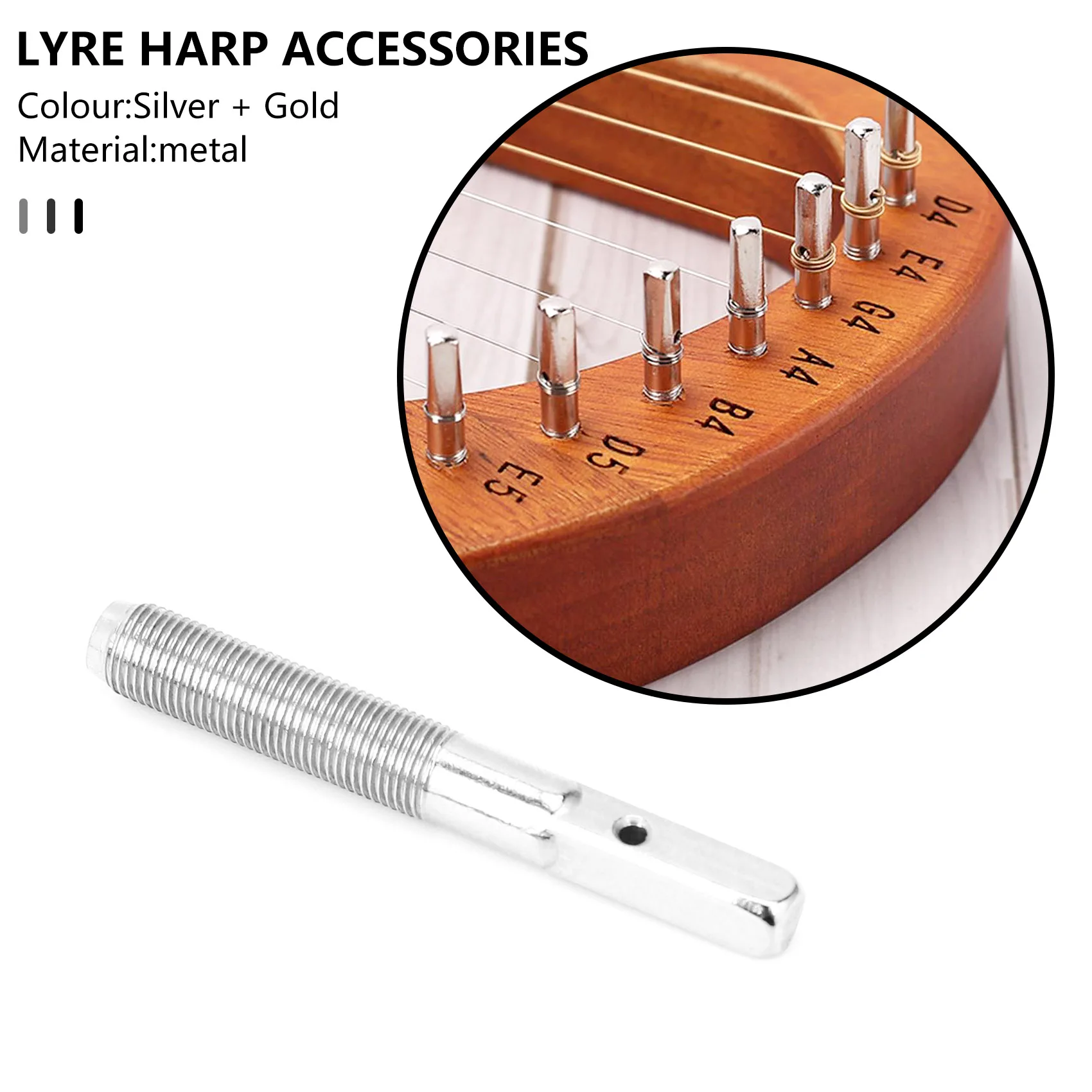 

20 шт. Lyre Harp тюнинг штифт гвозди с 20 шт. заклепок Набор для Lyre Harp маленькая Арпа