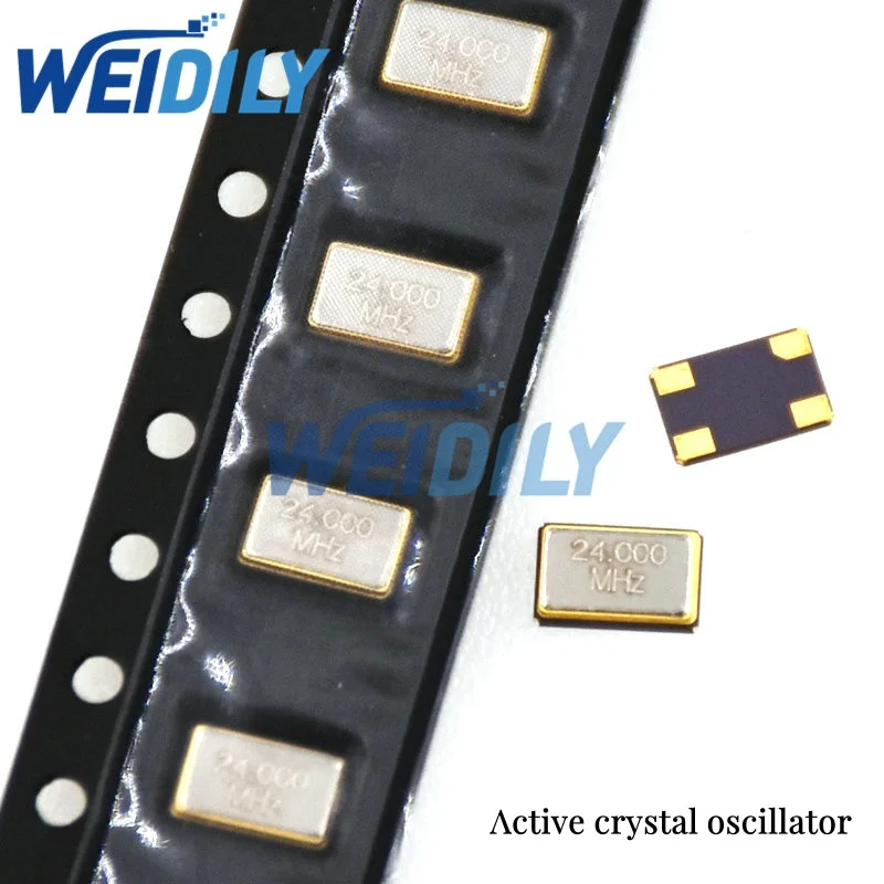 5.0*3.2mm 5032 4 pins SMD Oscillator 8Mhz-25Mhz Active Crystal Oscillator SMD-4 New 5PCS quartz resonator,crystal oscillator kit