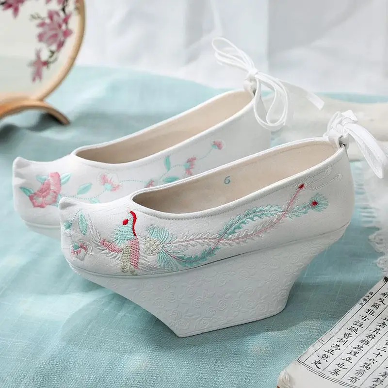 Flower Pot Sole Shoes Ancient Qing Dynasty Imperial Palace Opera Shoes ...