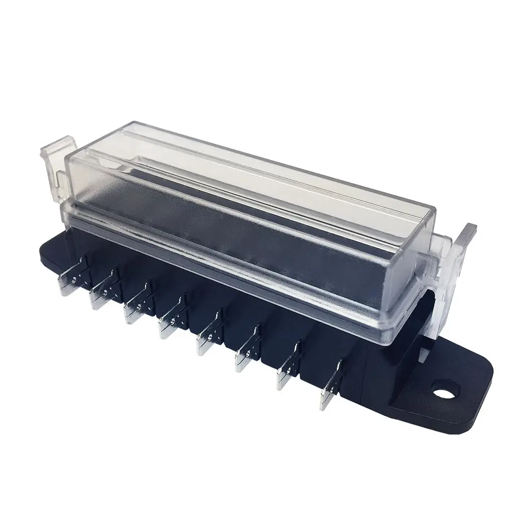 

Латунный соединитель ATO ATC, блок предохранителей лезвия, 8 путей, прозрачная вкручиваемая крышка, универсальный держатель предохранителя