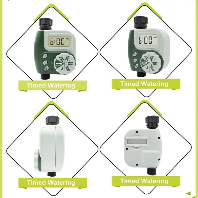 Automatic Timer Irrigation Controller Digital Display Multifunctional Programmable Hose Timer Durable Weatherproof 4