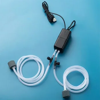 Mini Pompa d'Aria per Acquario con Pietra Ossigenante, Silenziosa ed Efficiente, Filtro USB per Acquario, Accessori per Vasche da Pesca
