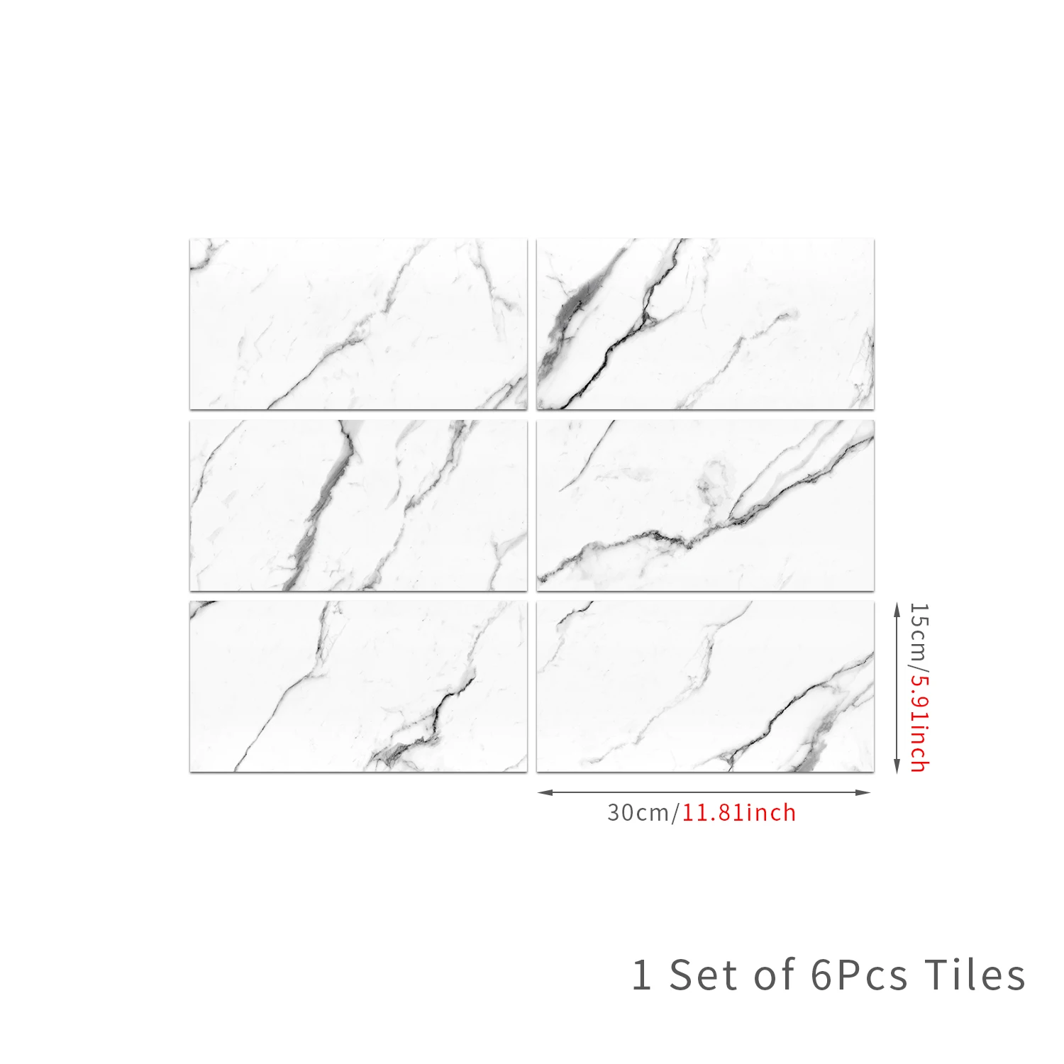 thumbnail image 1 of Pegatinas de azulejos de mármol de cristal de 30 estilos, impermeables, a prueba de humedad, para renovación de cocinas y baños, pegatinas de pared autoadhesivas, 1 of 5