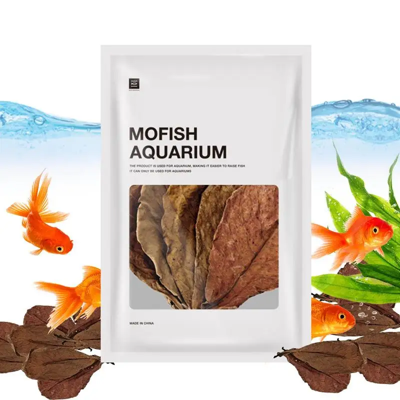 Aquarium Leaves 20Pcs Aquarium Catappa Leaves Indians Almond Leaves For Reduce PHs Softened Purified Water Quality For Fish Tank Pond & Aquarium