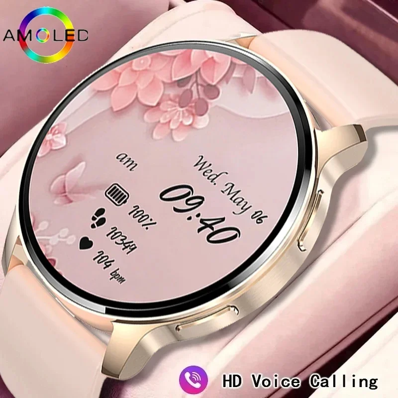 

2024 New women's smart watch heart rate blood oxygen monitoring AI voice Assistant Bluetooth Call smart watch for Android IOS