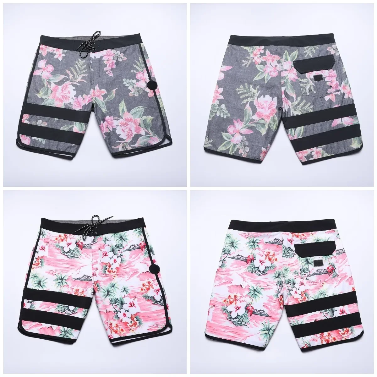 Men Trunks Quick-drying  Board Shorts USA Size Shorts Waterproof Surf Shorts Length 46cm/18inch  POLYESTER 4