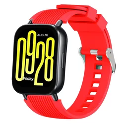 Silicone Breathable Sports Strap Replacement Wristband Accessories for 20mm band (Red A)