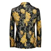 Men's high-end brand suit jacket Blazer slim business casual print baroque men's suit jacket social banquet dress suit jacket 2