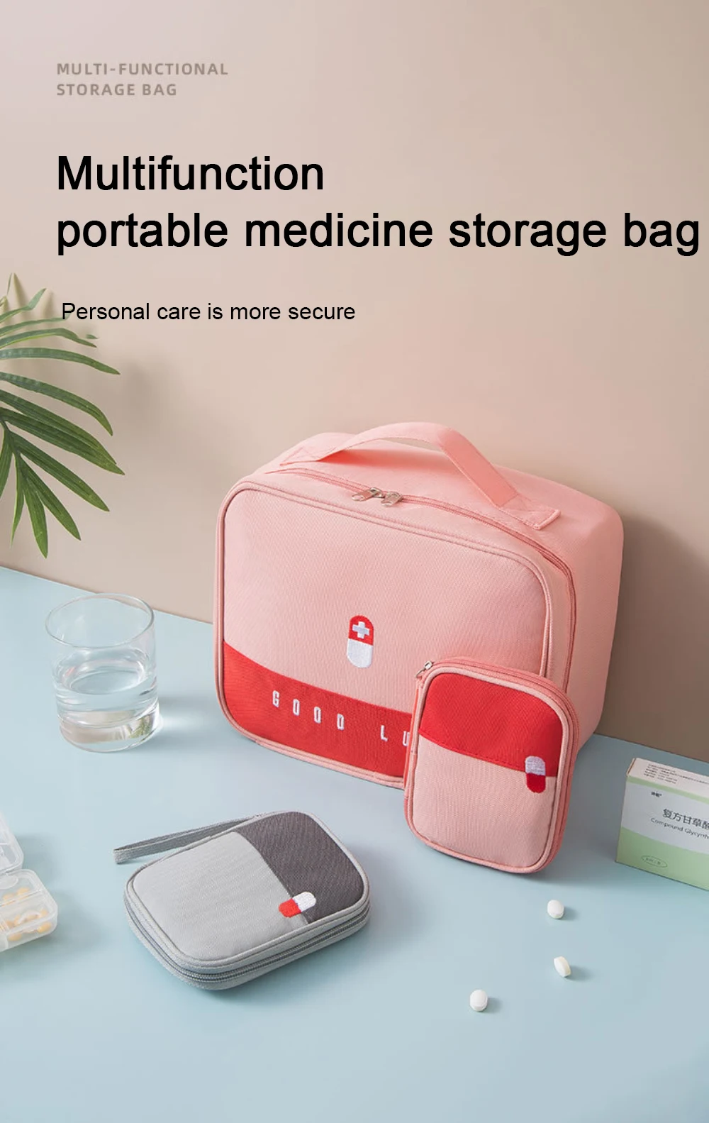 3 Pcs Sac De Rangement De Médicaments, Trousse De Premiers Secours Portable Boite Medicale Trousse De Secours Vide Sac Durgence Medical Impermeable Les Pour Maison Voyages Camping Gris 92575727