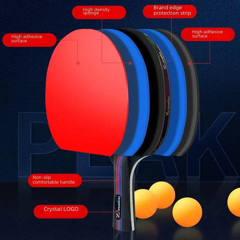 5star Table Tennis Racket Set Standard Level Student Set Yang Wood