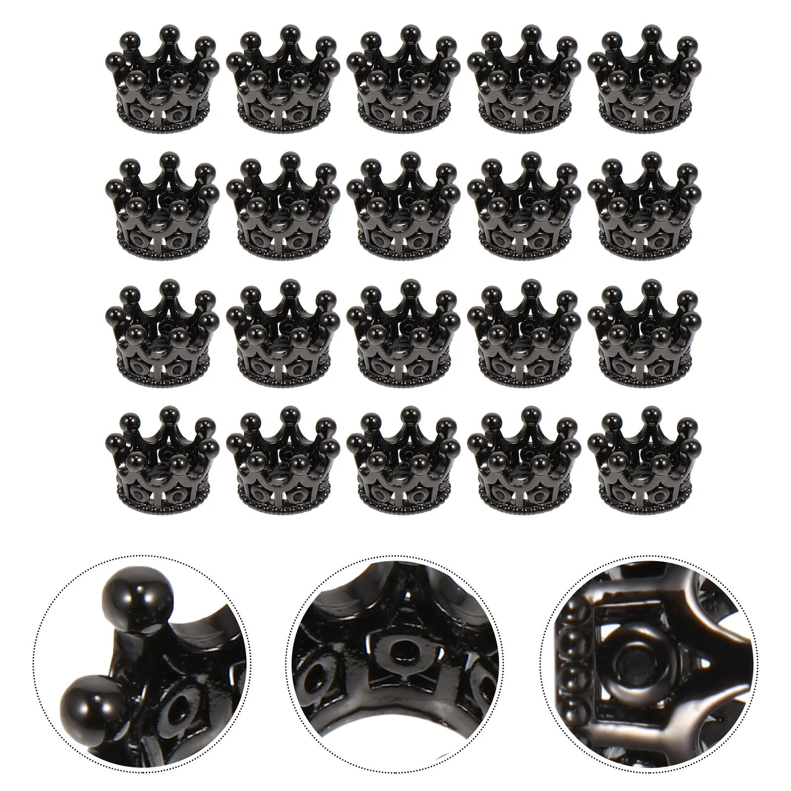 

20 Pcs Decor Crown Ornament Crowns Mini Adornments Exquisite Decors Crafts All-match Portable Man Miss