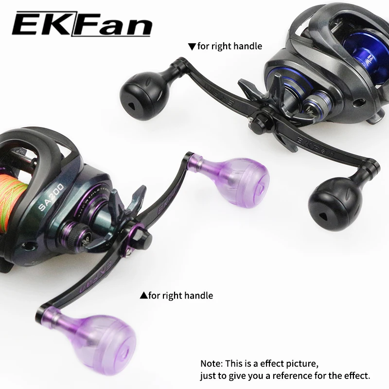 EKFAN140MM 24G Gewicht Ultraleicht Angelrolle Legierung Griffe Acryl Knöpfe Für 8x5MM 7x4MM Löcher Bast Casting Rollen Rad Diy – Detail 8