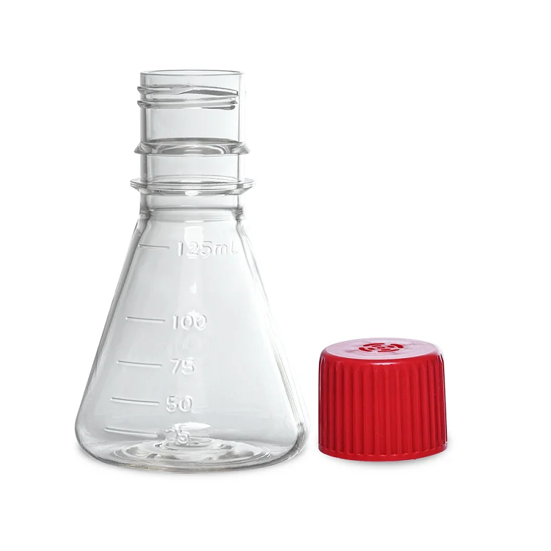 

LABSELECT Triangle cell culture bottle, Breathable cover, PETG material, 125ml Erlenmeyer Flask, 17113