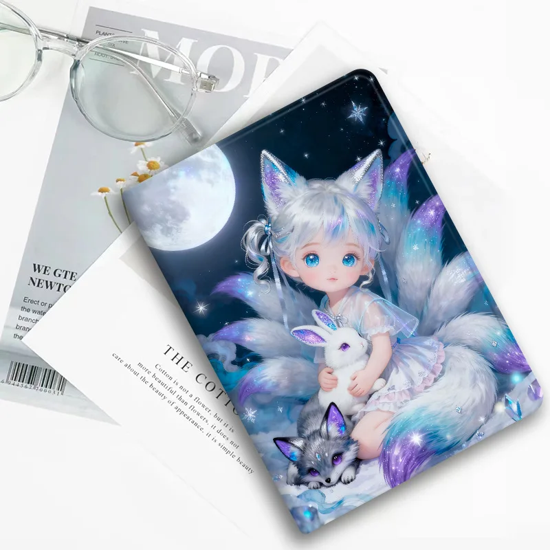 Cute Nine-Tailed Fox Pattern TPU Soft Back Cover