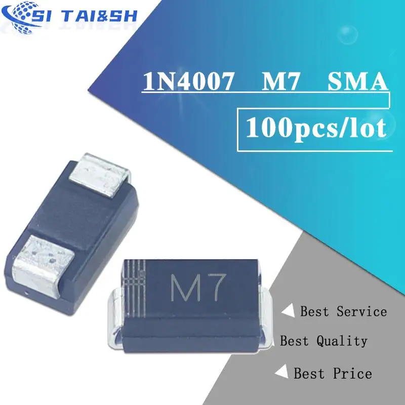 

Выпрямительный диод 1N4007 M7 SMA, 100 шт./партия