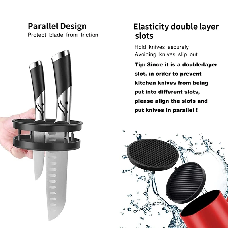 Universal Knife Holder,Knife Block Without Knives,Knife Block Storage Holder For Protecting Blade Space Saver
