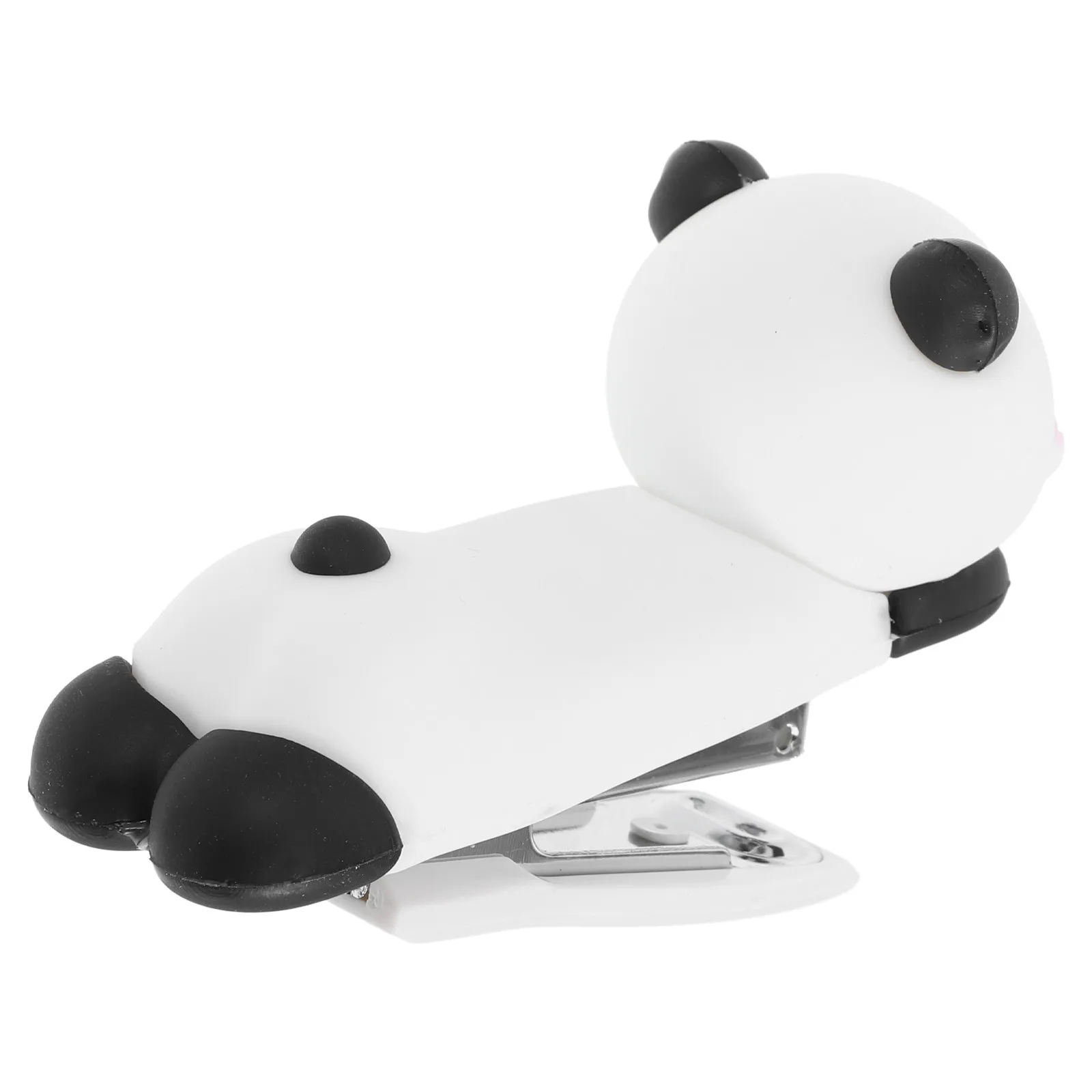 미니 귀여운 팬더 데스크탑 스테이플러 가정 학교 교실 사무실 사용을위한 휴대용 소형 재미있는 스테이플러 교사 학생 용품