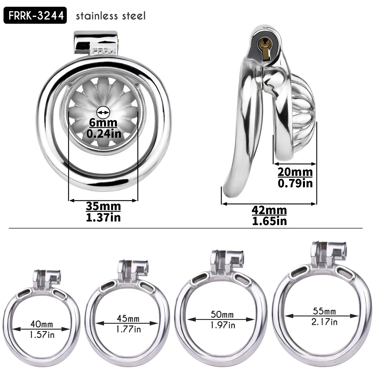 FRRK Sunflower Shape Sissies Chastity Cage with Removable Metal Urethral Catheter Penetrator Stainless Steel Sextoys Femboy Men
