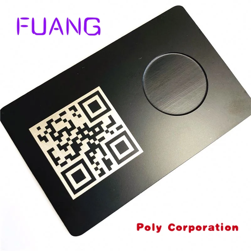Custom  matte black stainless steel RFID NFC metal hybrid one card Contactless nfc metal business card