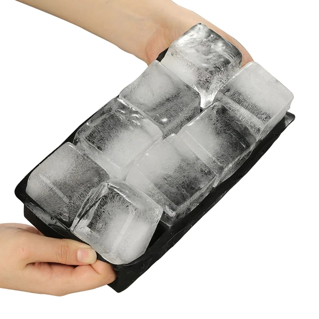 Large Silicone Ice Cube Tray Mold Square DIY Size ON Mould Big Jumbo 8 15  Giant