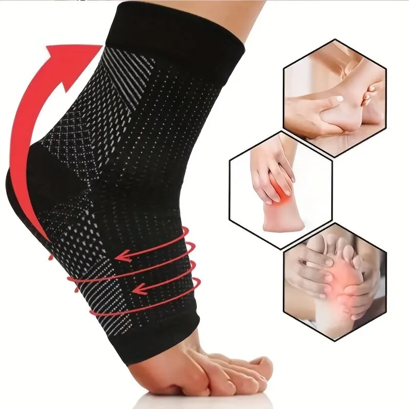 Ankle Brace Compression Socks Plantar Fasciitis Pain Relief Toeless Socks Breathable Swell Ankle Relief Stabilizing Ankles Wrap